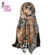 Square Leopard 90*90cm Printed Scarf Scarf Headband Sassy Chick Logo