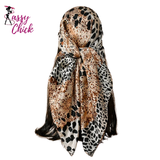 Square Leopard 90*90cm Printed Scarf Scarf Headband Sassy Chick Logo