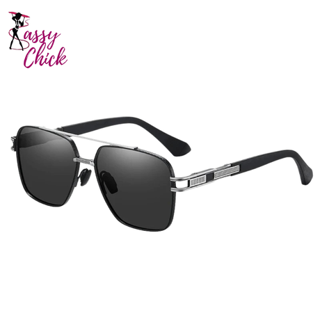 Square Myopia Photochromic Polarized Sunglasses Sassy Chick Logo