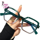 Square Myopia Prescription Anti Blue Light Eyeglasses Sassy Chick Logo