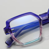 Square Myopia Prescription Anti Blue Light Eyeglasses