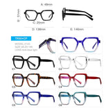Square Myopia Prescription Anti Blue Light Eyeglasses
