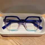 Square Myopia Prescription Anti Blue Light Eyeglasses