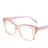 Square Optical Color-Blocked Reading Glasses pink
