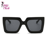 Square Oversized Sunglasses Sassy Chick Logo 
