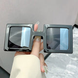Square Punk Outdoor Oversized Sunglasses gray