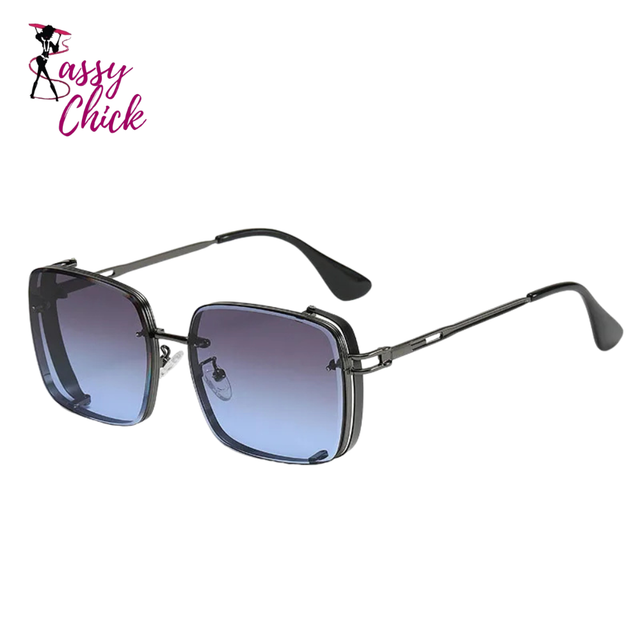 Square Punk Steampunk Sunglasses Sassy Chick Logo
