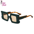 Square Steampunk Sunglasses Sassy Chick Logo