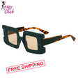 Square Steampunk Sunglasses Sassy Chick Logo