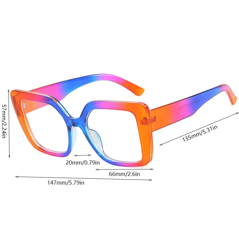 Size of Square Women Stylish Oversize Multicolor Glasses