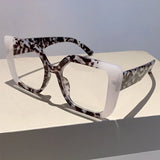 White Square Women Stylish Oversize Multicolor Glasses