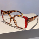 Leopard Square Women Stylish Oversize Multicolor Glasses
