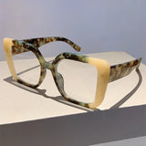 White Square Women Stylish Oversize Multicolor Glasses