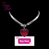 Stainless Steel Heart Necklace Choker