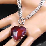 Stainless Steel Heart Necklace Choker