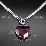 Stainless Steel Heart Necklace Choker