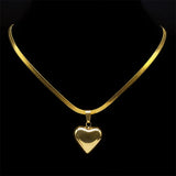 Stainless Steel Heart Pendant Necklace