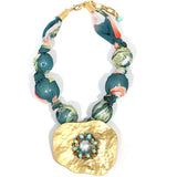 Statement Beads with Geometry Pendant Jewelry