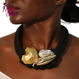 Statement Necklace with Bling Heart Party Jewelry Sassy Chick Logo