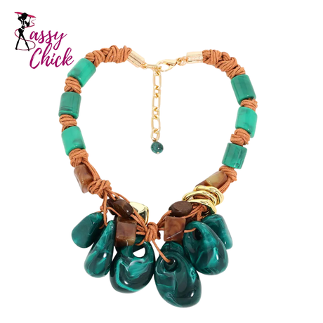 Statement Retro Ethnic Style Laminated Beads Necklace Sassy Chick Logo