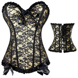 Steampunk Lace Up boned Clothing Plus Size Corsets Front Back  Yellow