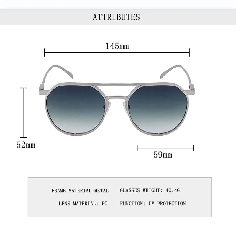 Size of Steampunk Oval Men Sunglasses
