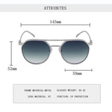 Size of Steampunk Oval Men Sunglasses
