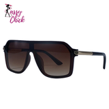Steampunk Oversized Metal Big Frame Sunglasses Sassy Chick Logo