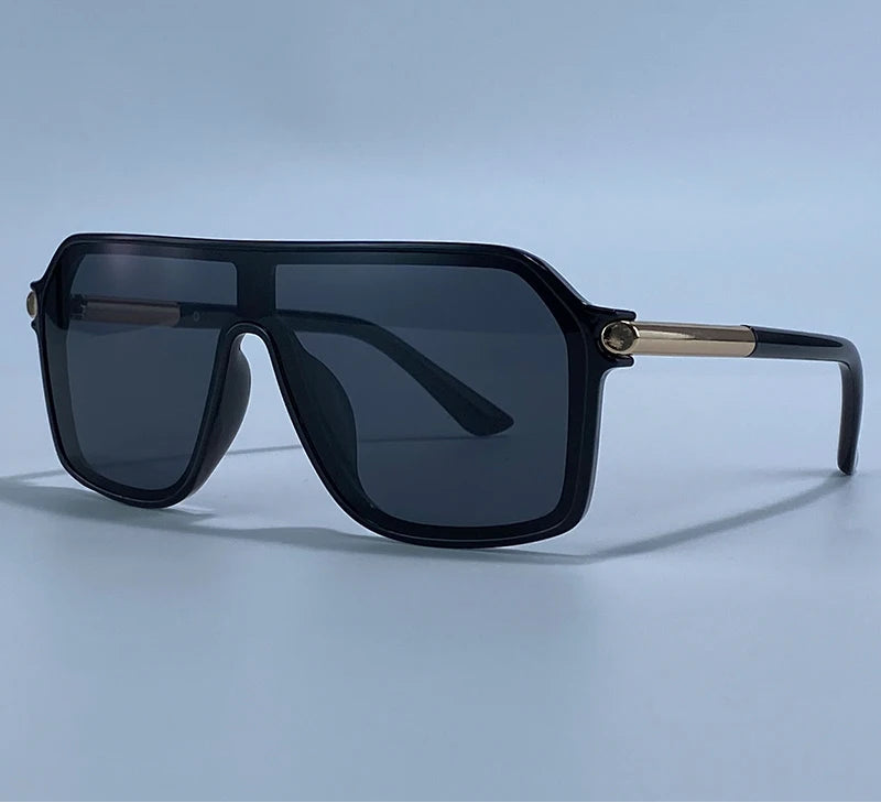 Steampunk Oversized Metal Big Frame Sunglasses
