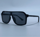 lack Steampunk Oversized Metal Big Frame Sunglasses