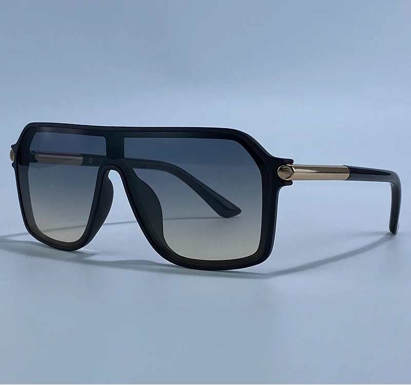 Steampunk Oversized Metal Big Frame Sunglasses