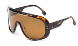 Leopard Steampunk Oversized Retro UV400 Vintage Sunglasses