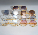 Collection of Steampunk Retro Flat Top Metal Chain Sunglasses