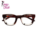 Stereoscopic Acetate Thick Frame Eyewear Sassy Chick Logo