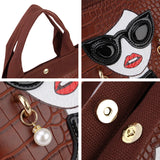 4 images close up for design of handbag