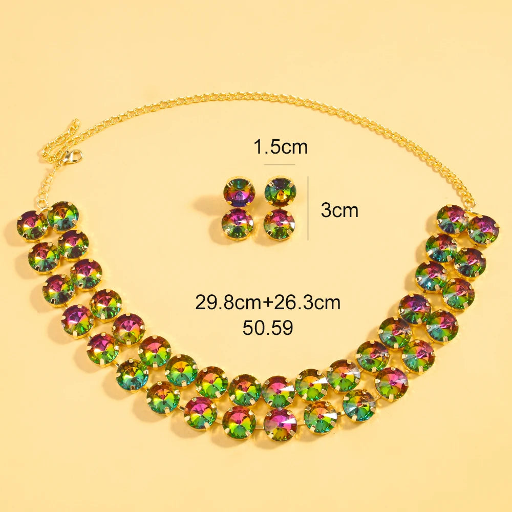 Size of Stonefans Double Layer Necklace