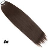 Brown Straight 24Inch Ponytail Synthetic Extensions