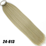 Blonde Straight 24Inch Ponytail Synthetic Extensions
