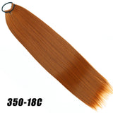 Orange Straight 24Inch Ponytail Synthetic Extensions