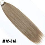 Blonde Straight 24Inch Ponytail Synthetic Extensions