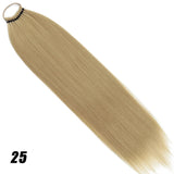 Blonde Straight 24Inch Ponytail Synthetic Extensions