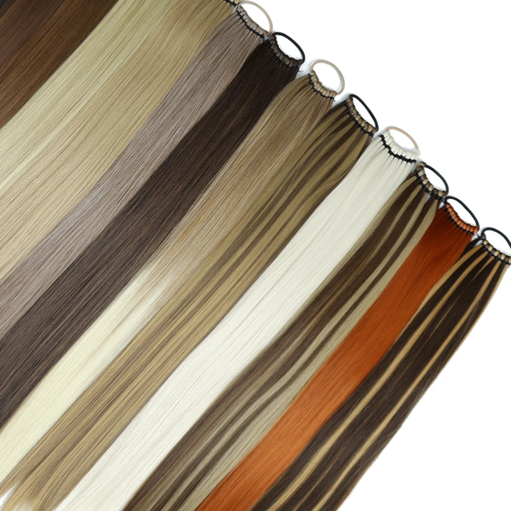 Collection of Straight 24Inch Ponytail Synthetic Extensions