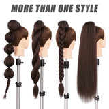 Straight 24Inch Ponytail Synthetic Extensions