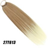 Blonde Straight 24Inch Ponytail Synthetic Extensions