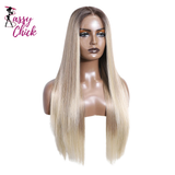 Straight 28 Inch Heat Resistant Synthetic Lace Front Wigs Sassy Chick Logo