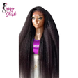Straight 360 HD Lace Kinky Human Hair Front Wigs Sassy Chick Logo
