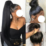 Straight 360 HD Lace Kinky Human Hair Front Wigs