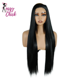 Straight Black Wear and Go Synthetic Lace Front Wigs Sassy Chick Logo