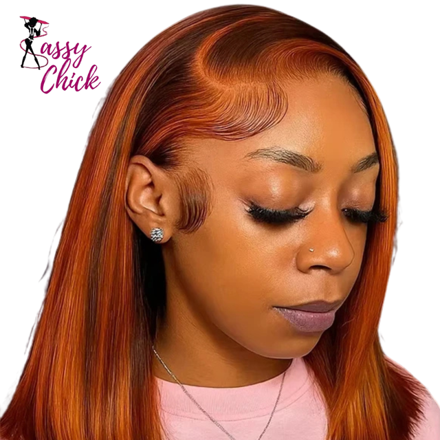 Straight Bob 13x4 Human Hair Wigs Sassy Chick Logo