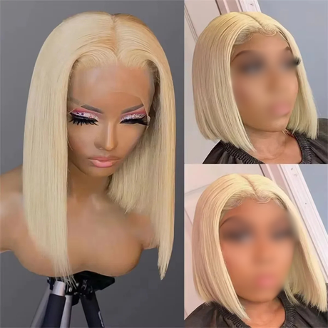 Blonde Straight Bob HD Lace Frontal Human Hair 13x4 Wigs